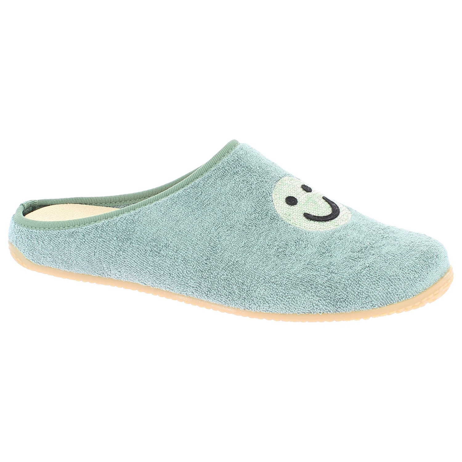 

Тапочки Living Kitzbühel Pantoffel Frottee Smiley, цвет Fresh Mint