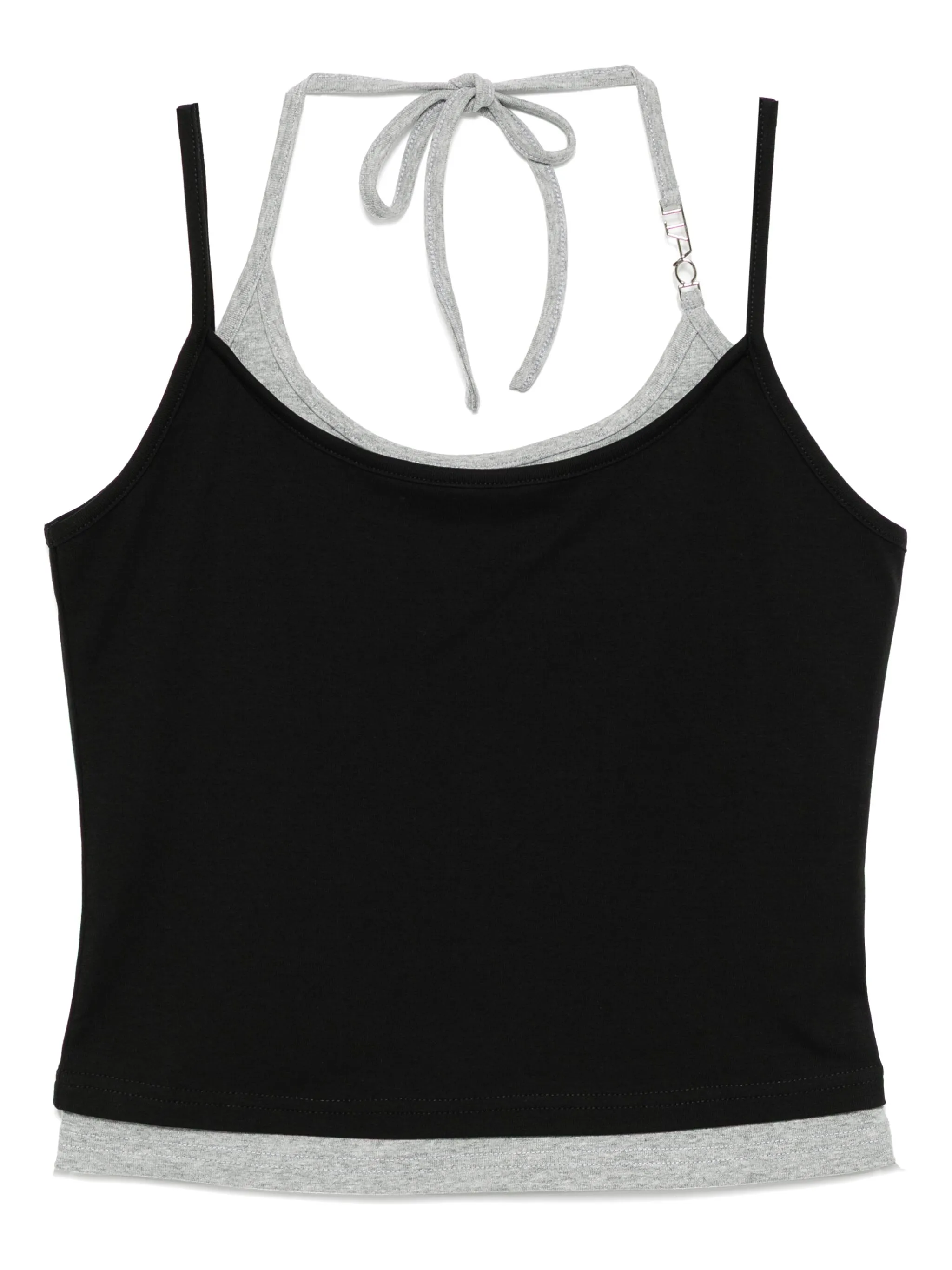 

Многослойный топ с вырезом халтер Tout A Coup, черный