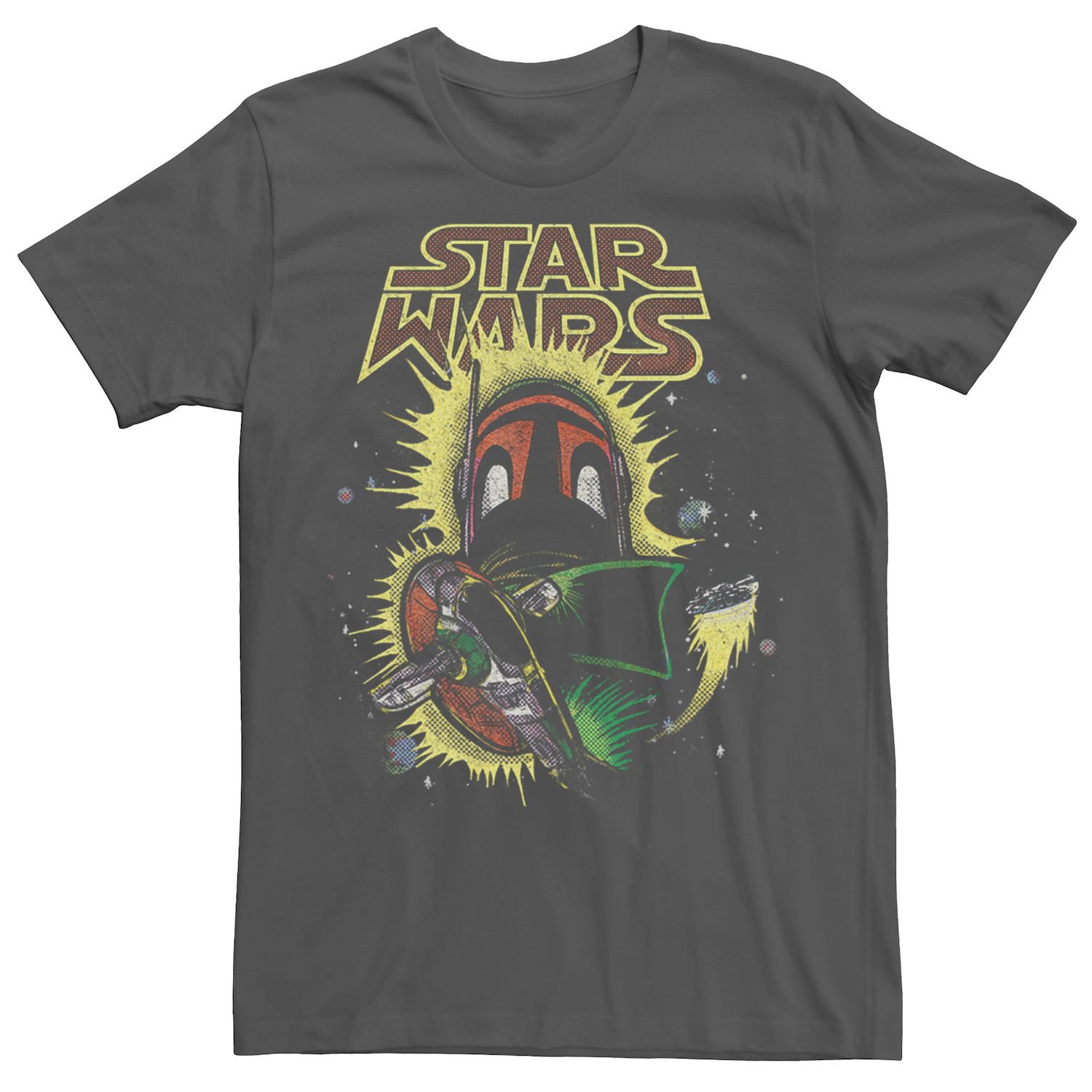 

Мужская футболка Star Wars Boba Fett Space Ship Evasion Bold Licensed Character