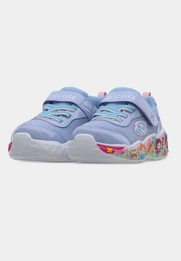 Кроссовки для игр Skechers, цвет сиренево-голубой с блёстками/многоцветный — фото 3