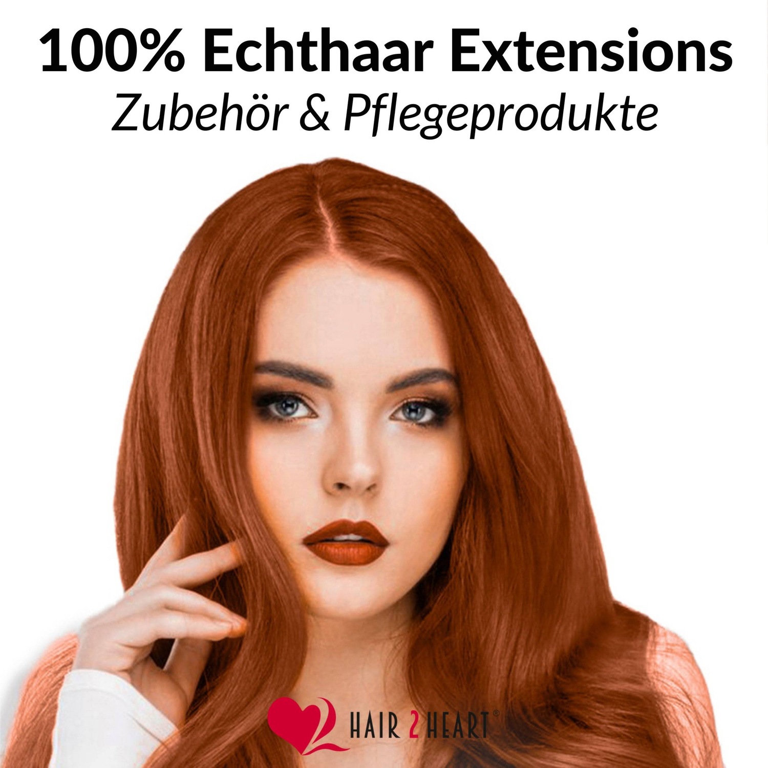 Накладные волосы microring extensions echthaar #8/43 hellblond rot-gold 0.5g Hair2Heart, 60cm, количество 25 шт. — фото 2