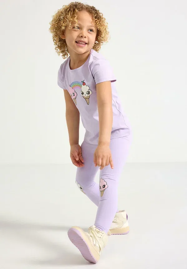 Леггинсы Lindex kneepatch icecream leggings trousers, светло-сиреневый — фото 4
