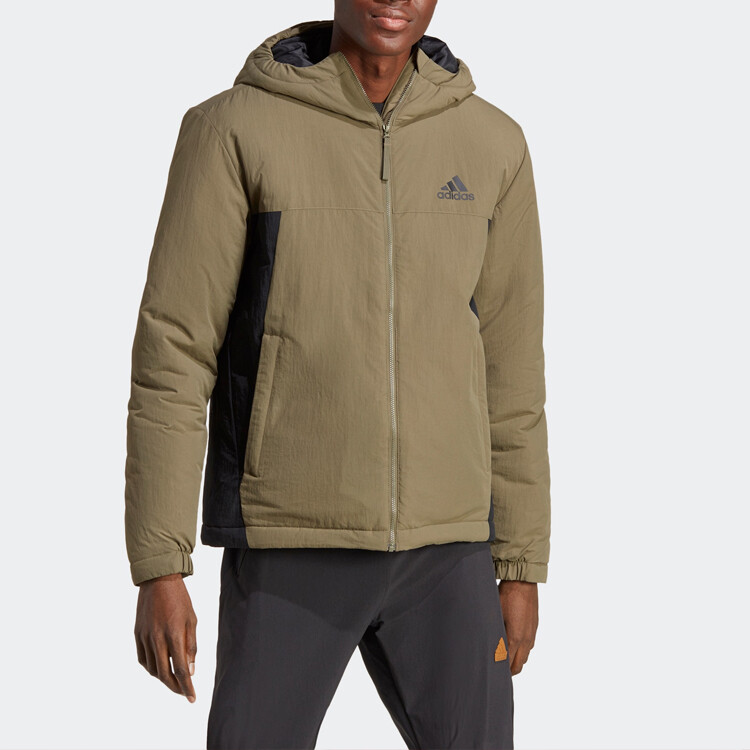 Стеганая куртка мужская оливковая Strata Adidas, оливковый — фото 2