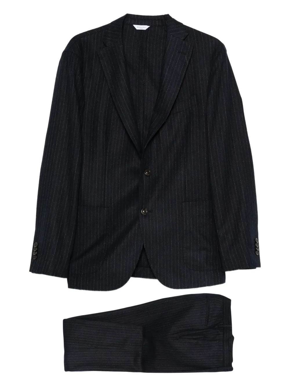 

Рубашка из шерсти в тонкую полоску Boglioli, синий