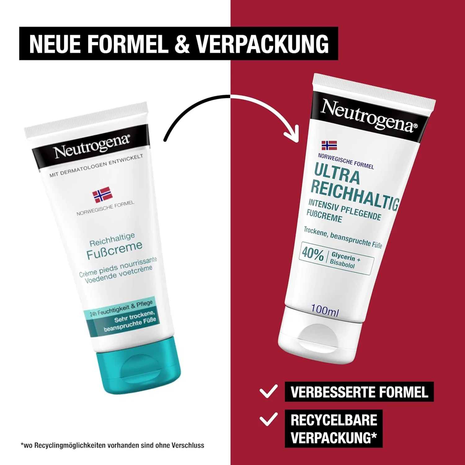Увлажняющий крем для ног Neutrogena Norwegian Formula, 100 мл Neutrogena — фото 3
