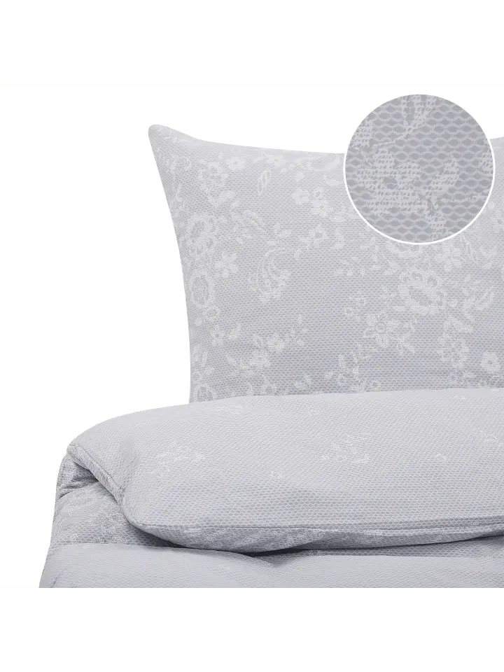 

Постельное белье Beliani 2 tlg MORNINGSIDE, цвет grau/weiß
