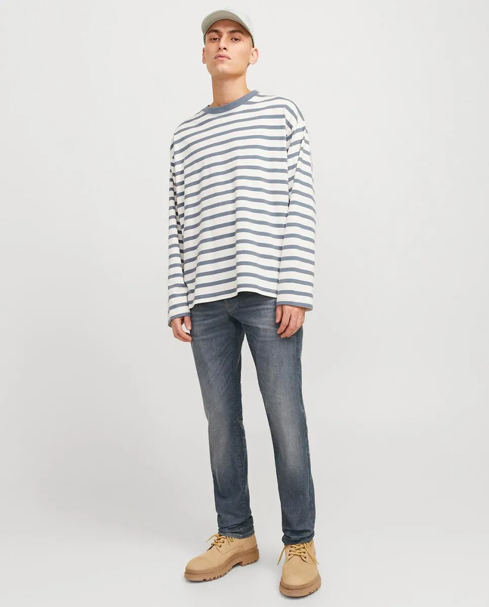 

Мужские джинсы приталенного кроя и низкой посадки Jack & Jones, серый