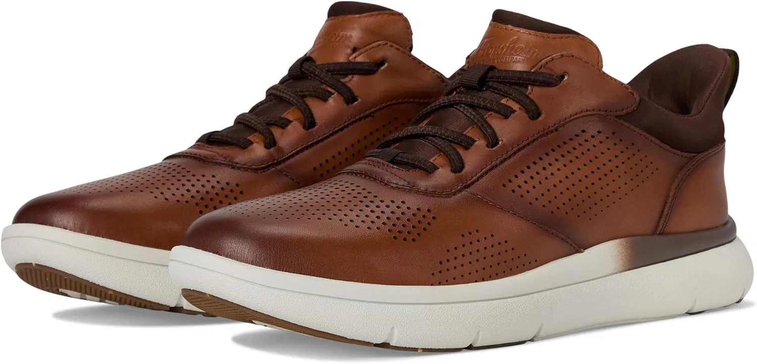 Мужские кроссовки Florsheim Fleet Perf Toe на эластичной шнуровке, Cognac