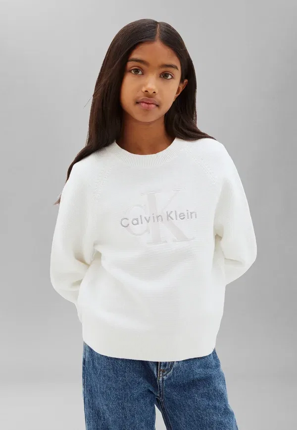 Толстовка Monologo Calvin Klein Jeans, ярко-белый