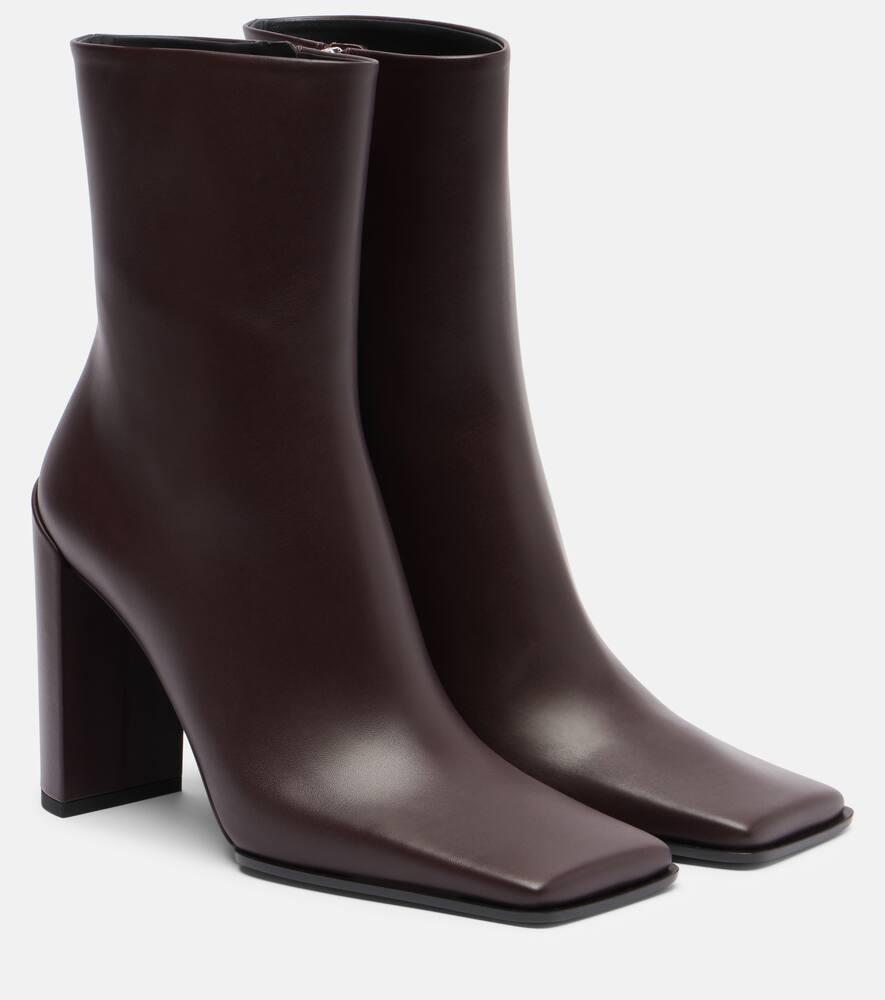 Кожаные ботинки до щиколотки Alaïa, Chocolat
