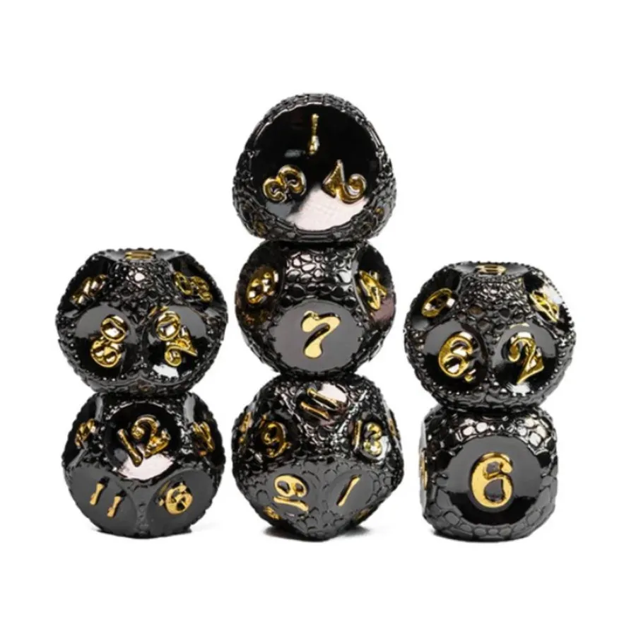 

Полимерный набор из драконьего камня — ночь (7), Dice Sets - Metal - Dragonstone, Dragon, Dragon Scale, Hidden Dragon