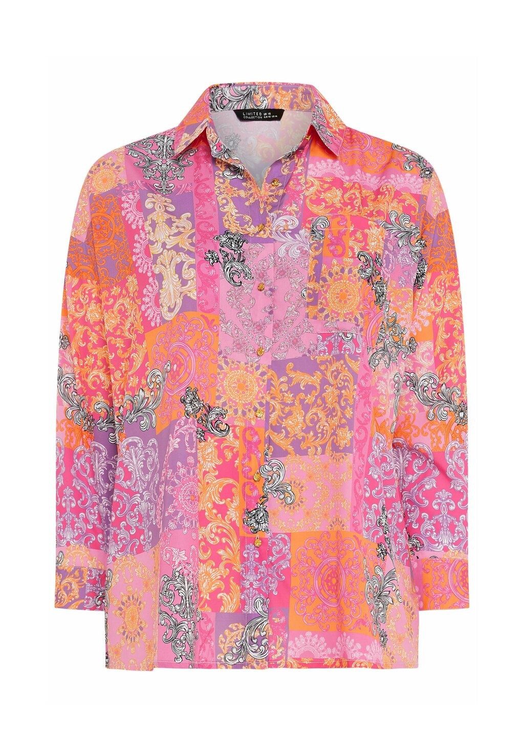 

Блузка на пуговицах PRINT BOYFRIEND Yours Clothing, розовый
