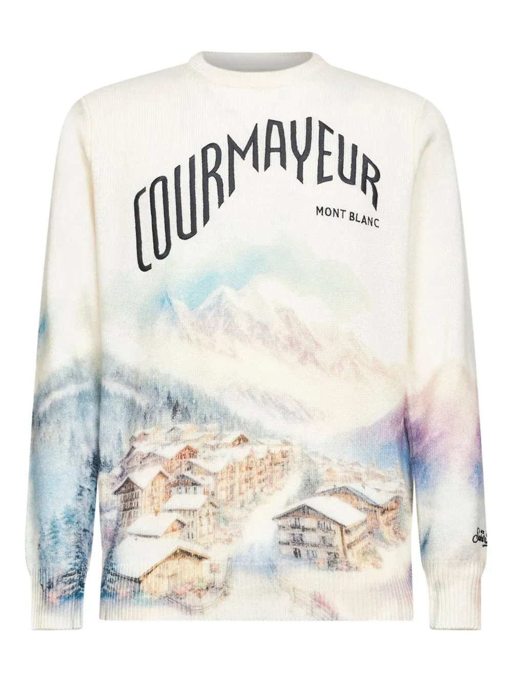 

Жаккардовый свитер с вышивкой Mc2 Saint Barth, нейтральный