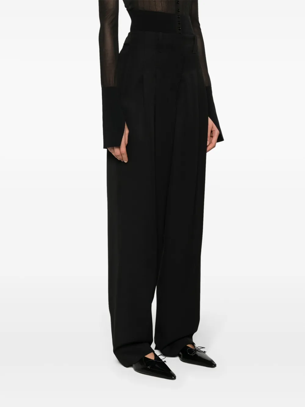 Брюки Le Pantalon Titolo из шерсти JACQUEMUS, черный — фото 3