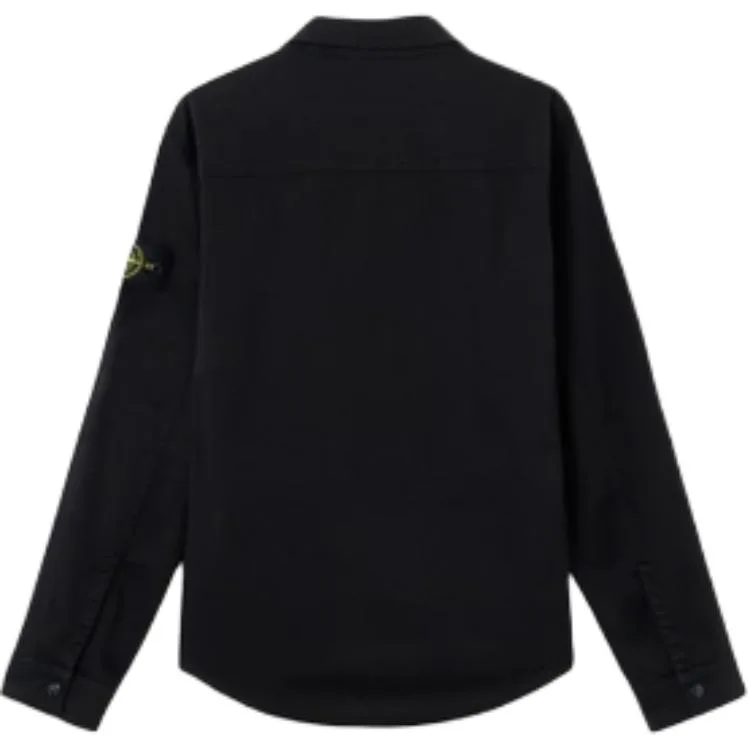 Рубашка с карманом на молнии STONE ISLAND, черный — фото 3