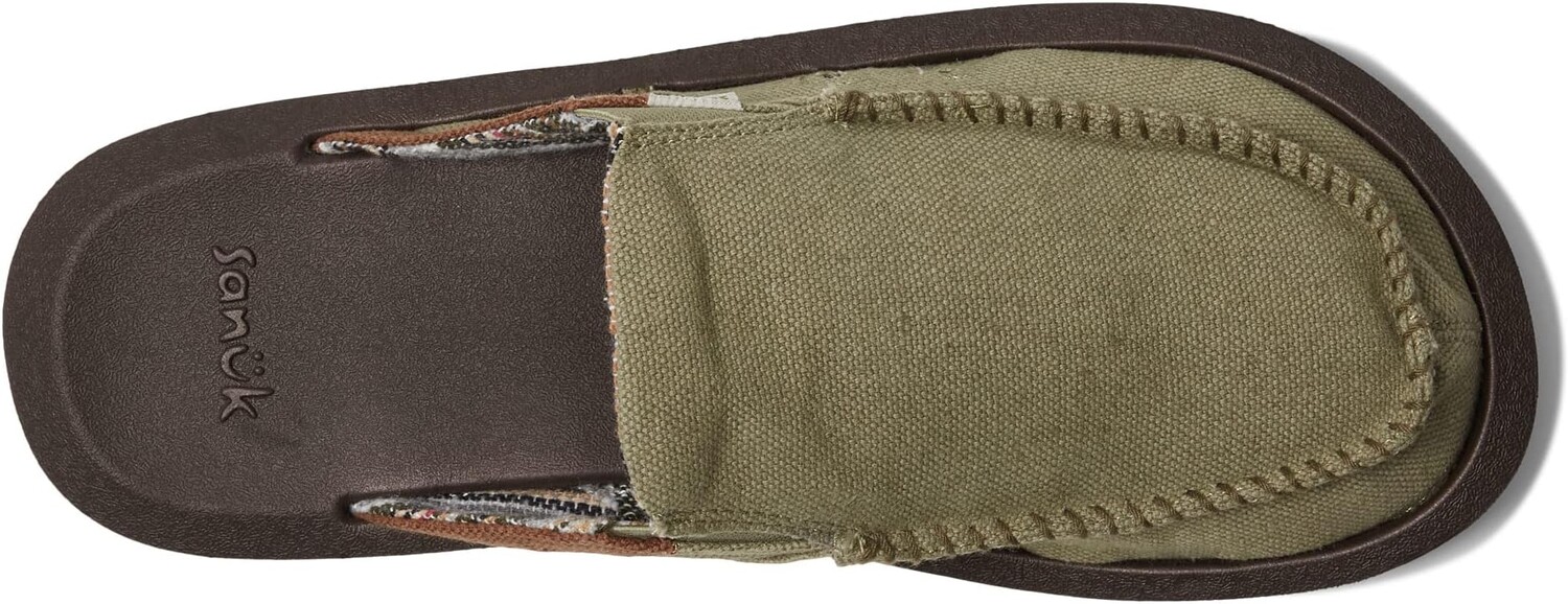 Лоферы You Got My Back Soft Top Hemp Sanuk, цвет Army — фото 2