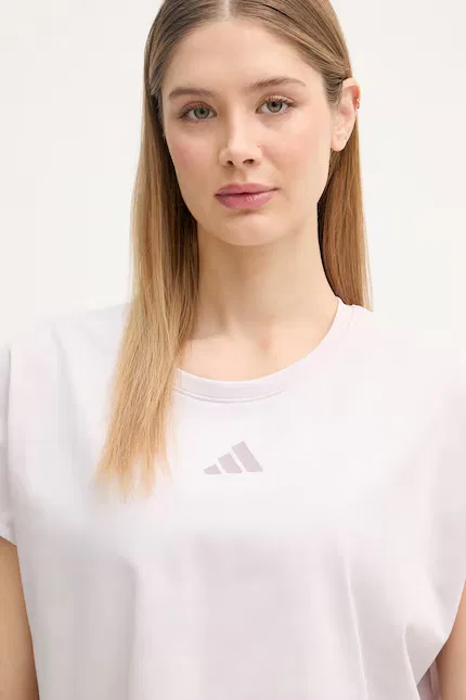 Топ-кроп оверсайз спортивный Adidas Performance, розовый — фото 4