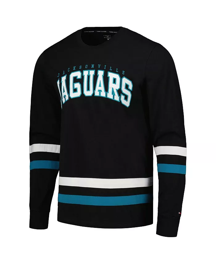 Мужская черная и бирюзовая футболка с длинным рукавом Nolan Jacksonville Jaguars Tommy Hilfiger — фото 2