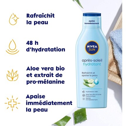 NIVEA SUN Увлажняющий лосьон после загара с органическим алоэ вера 200 мл — фото 3