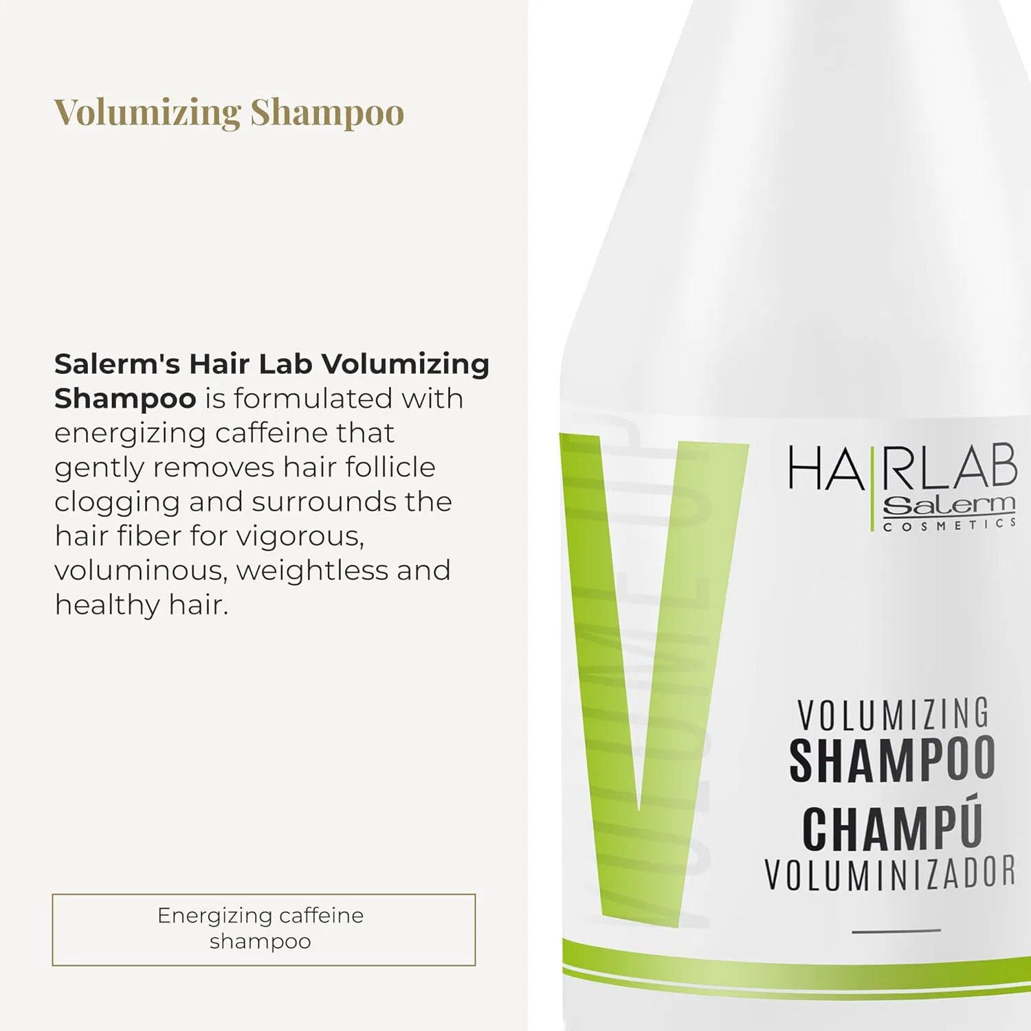 Шампунь для объема «Volume» с кофеином от SALERM Hair Lab, 300 мл Salerm — фото 2