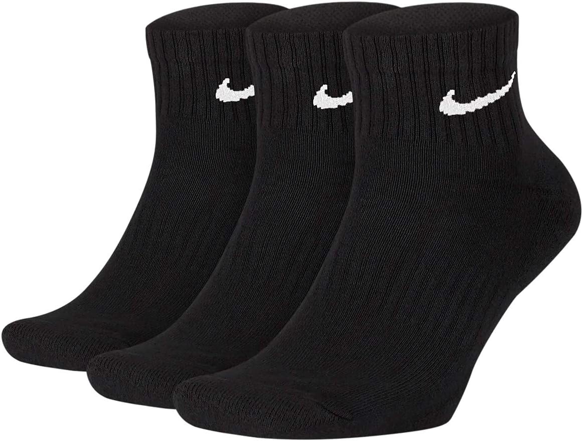 

NIKE Men's U NK Everyday LTWT Ankle 3Pr, White, Talla única, White/Black