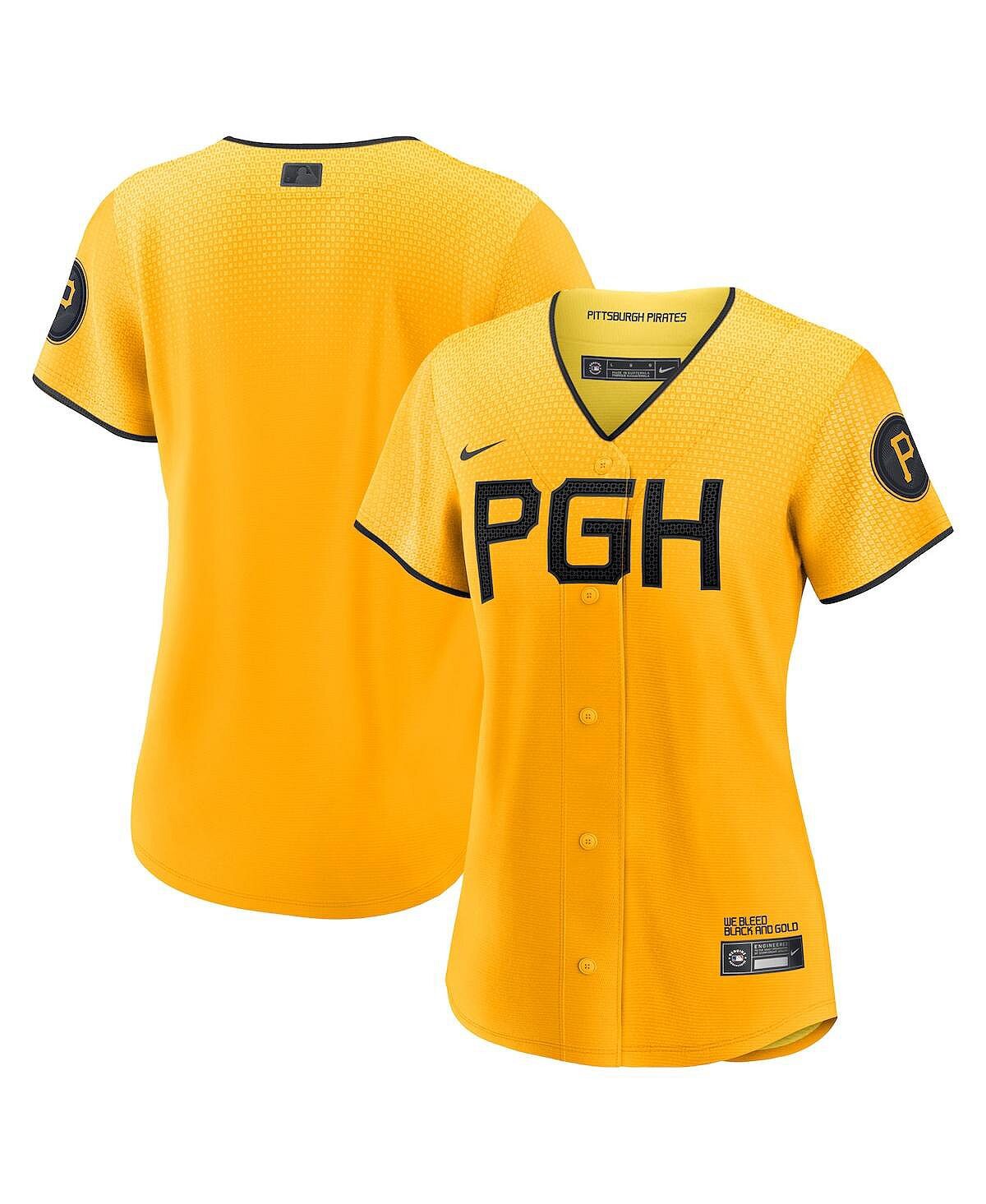 

Реплика женского золотого джерси Pittsburgh Pirates 2023 City Connect Nike, золотой