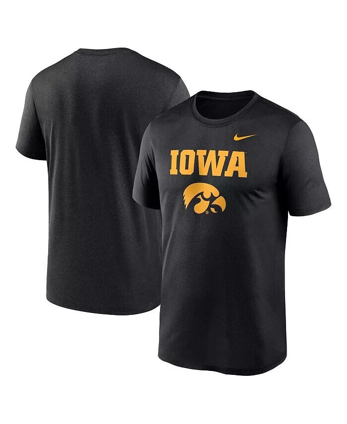 

Мужская черная футболка Iowa Hawkeyes Lockup Legend Performance Nike