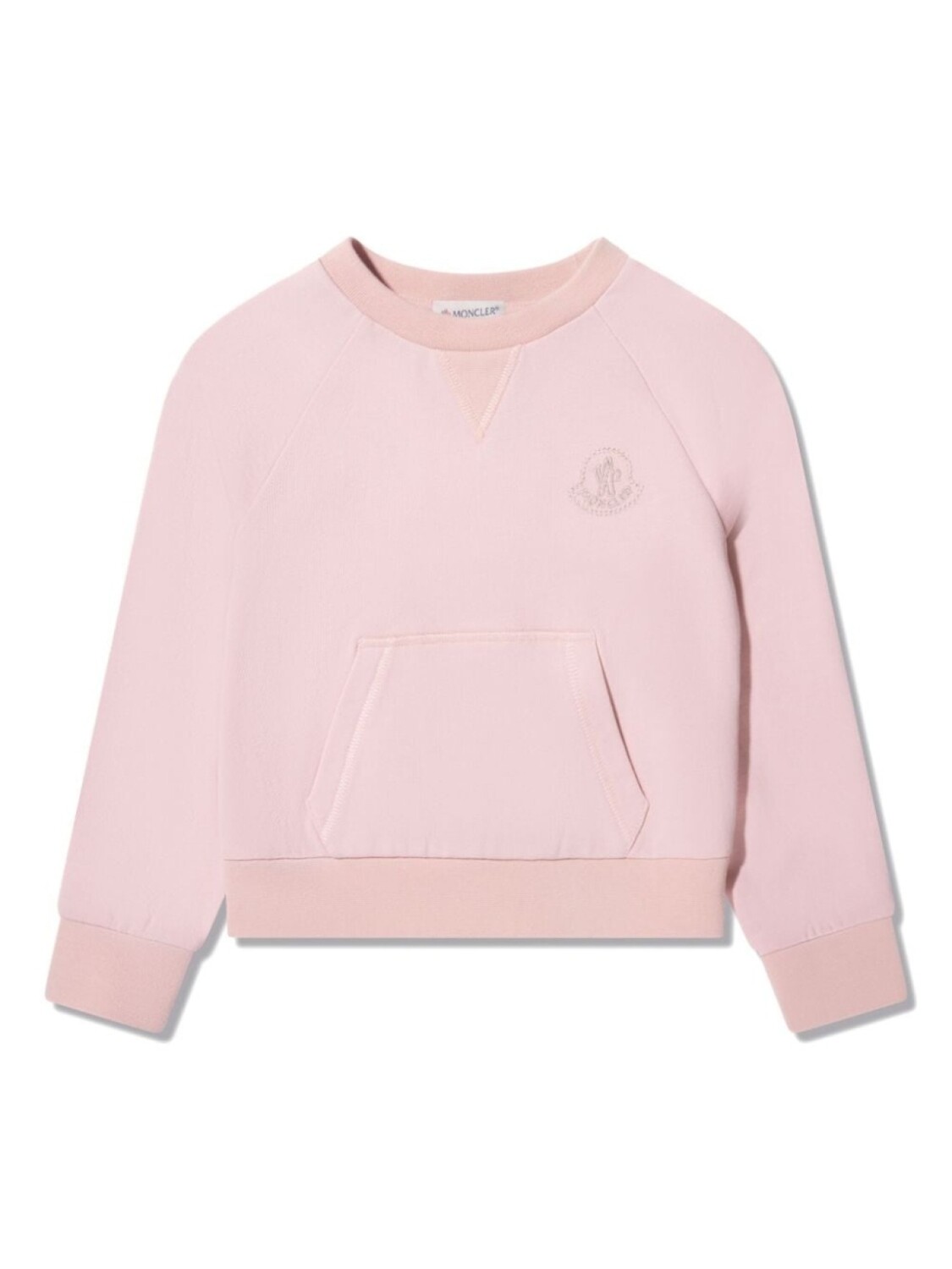 Moncler Enfant комплект из толстовки и шортов с вышитым логотипом, розовый — фото 3