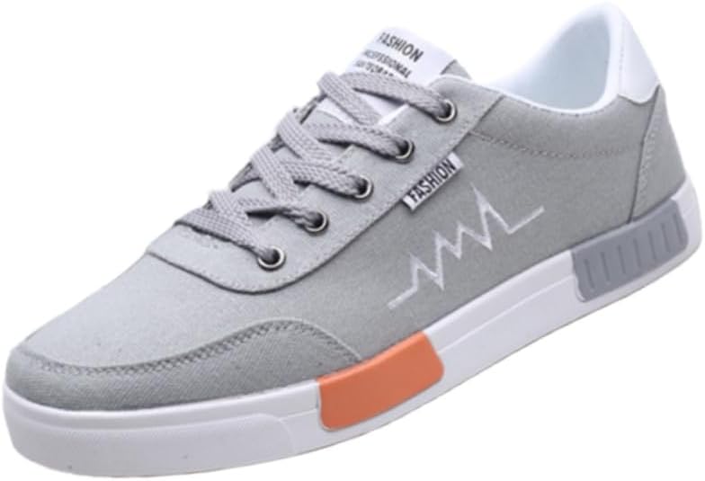 

Мужские стильные дышащие холщовые кроссовки - противоскользящие и прочные - для улицы и скейтборда Fmshi, серый