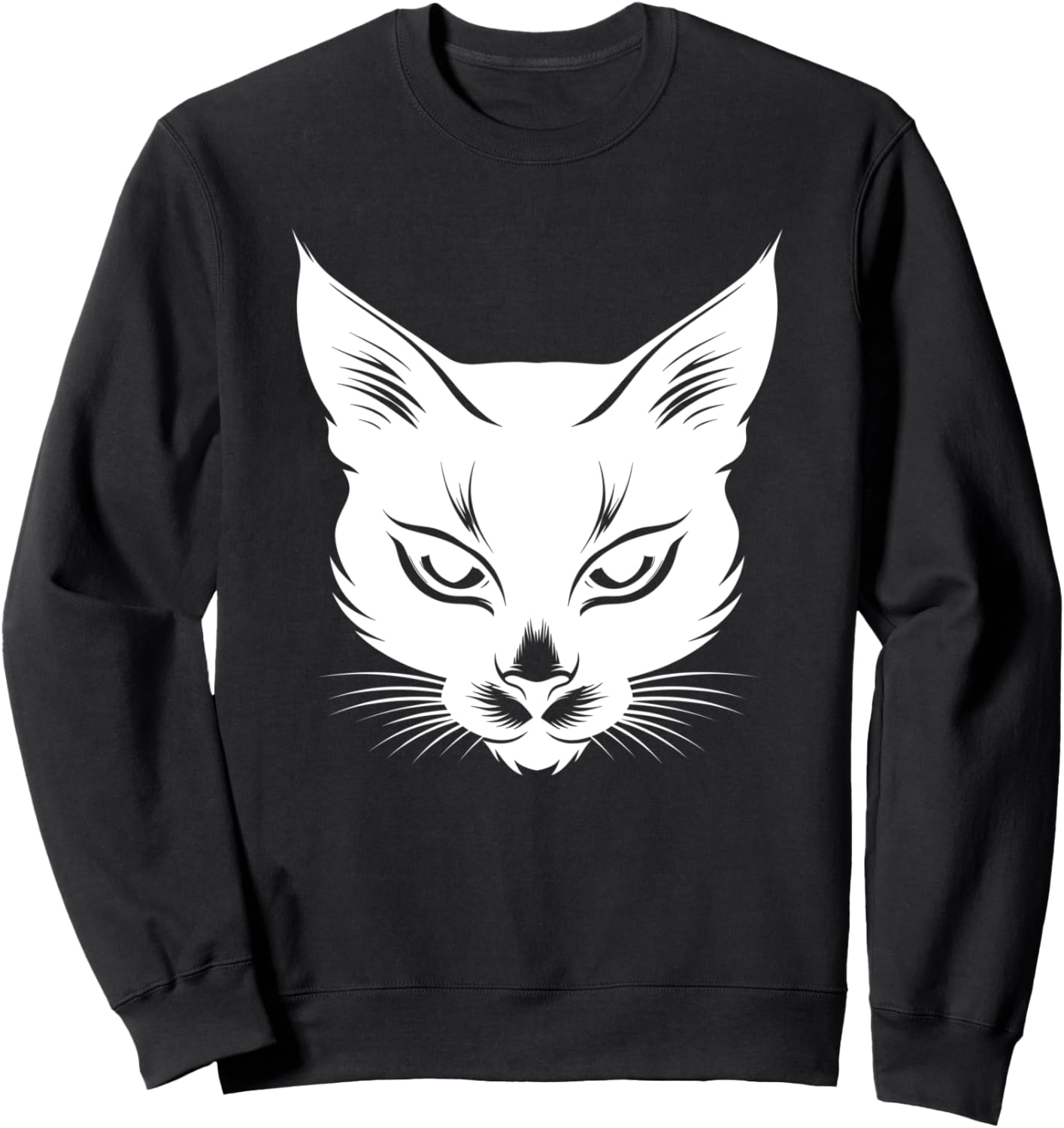 

Felis Catus Толстовка с кошачьим лицом Funny Cat Mom Graphic Shirt And Gift, черный