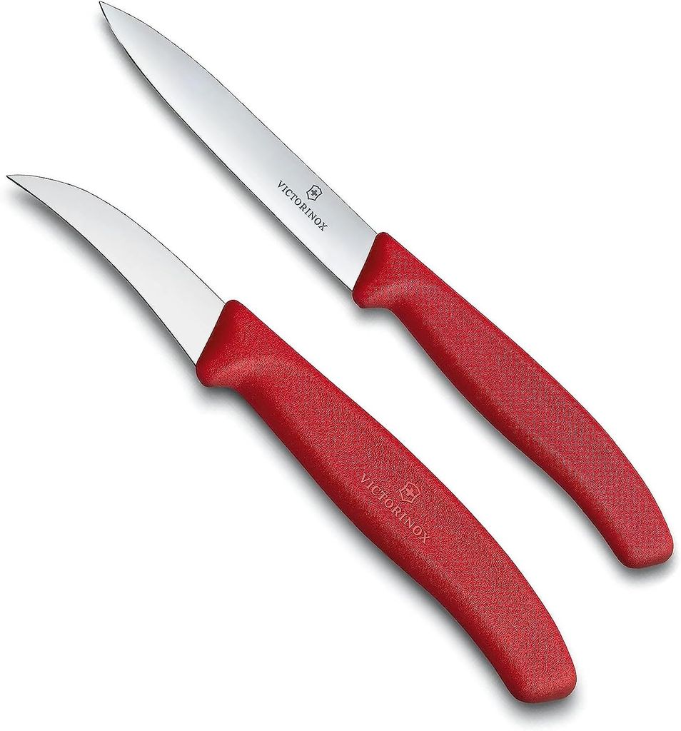 

Victorinox - Стартовый набор туристических ножей Swiss Classic Red 6 см изогнутый + нож для овощей 10 см без зубчатого края нож для овощей Victorinox Swiss Army