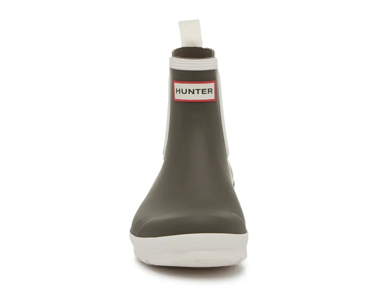 Ботинки женские Hunter Original Chelsea, темно-зеленый / кремовый — фото 2