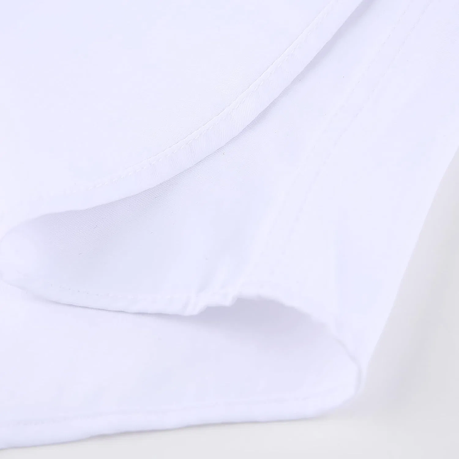 Мужская рубашка удобная дышащая повседневная сорочка Slim Fit с длинным рукавом на пуговицах для ежедневной носки Generic, белый — фото 2