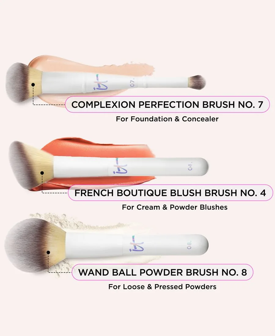 IT Cosmetics Набор из 3 кистей для макияжа «Распакуйте» и косметичку — фото 3