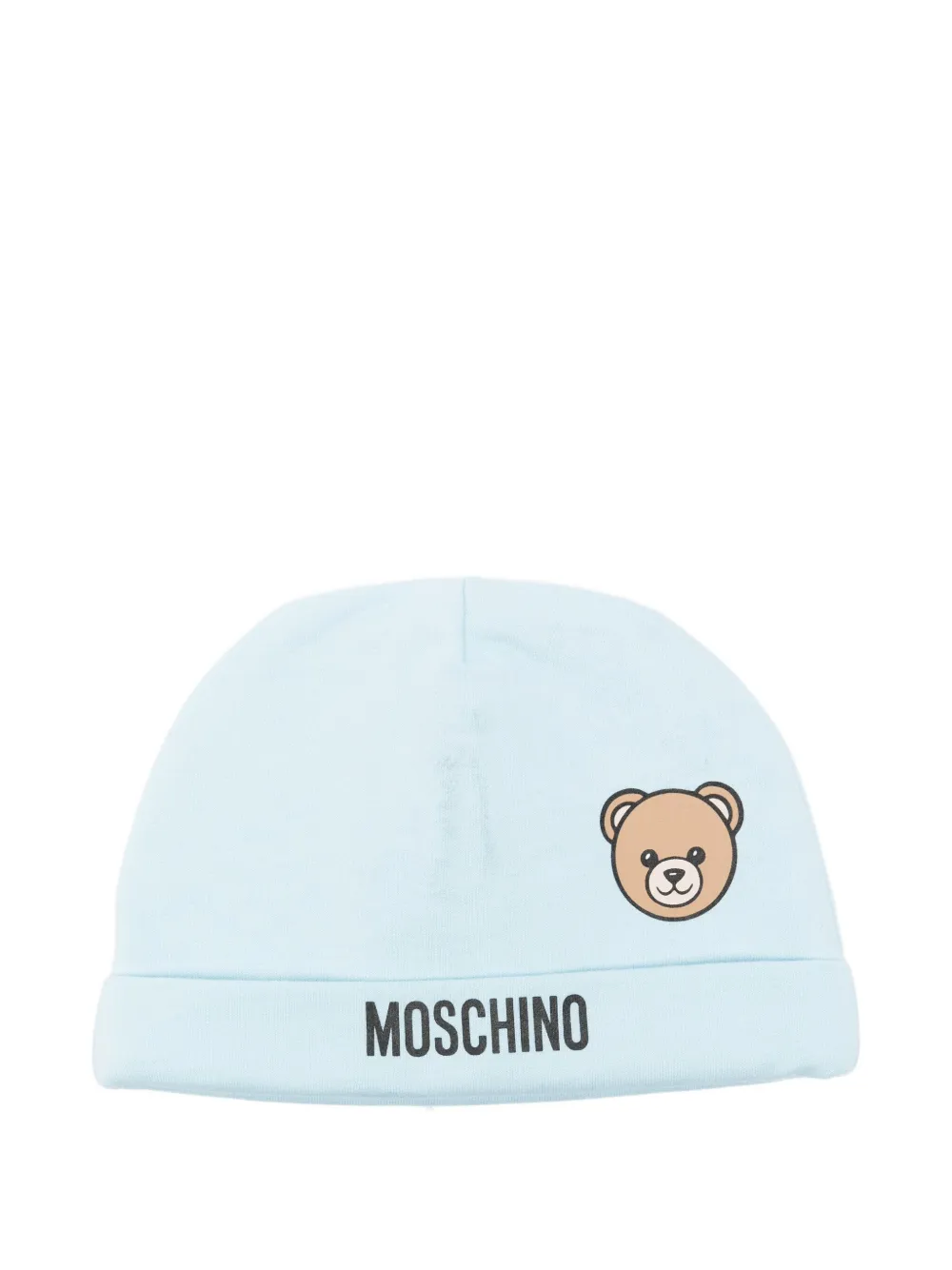 

Шапка бини с принтом Teddy Bear Moschino Kids, синий
