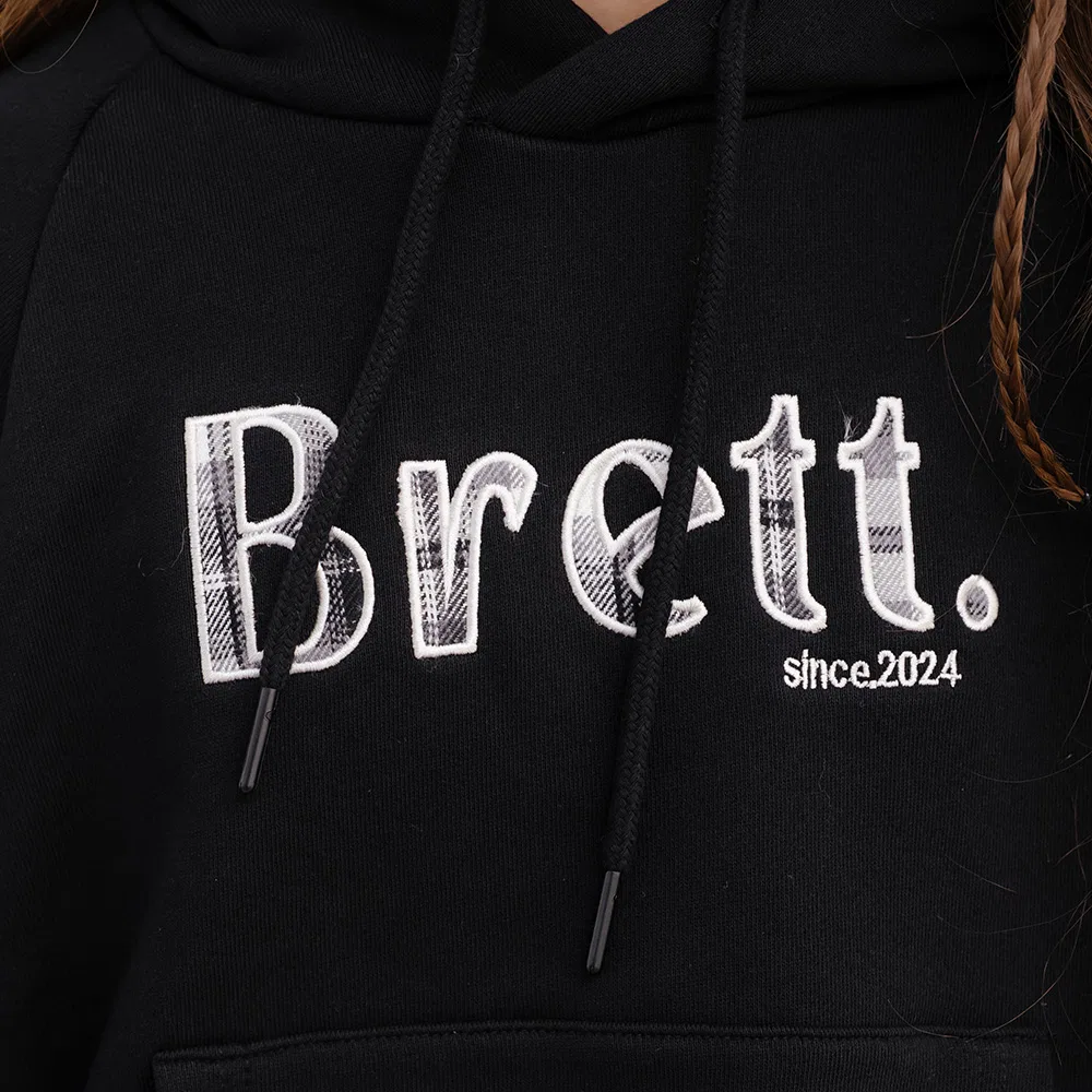 Детская укороченная толстовка с аппликацией в клетку от Brettailor — фото 2