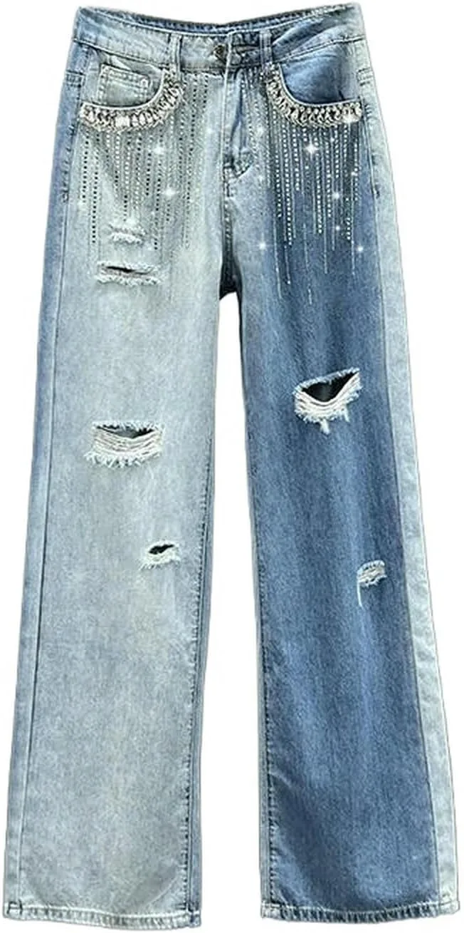 

Женские брюки с высокой талией и широкими штанинами UEBHERV