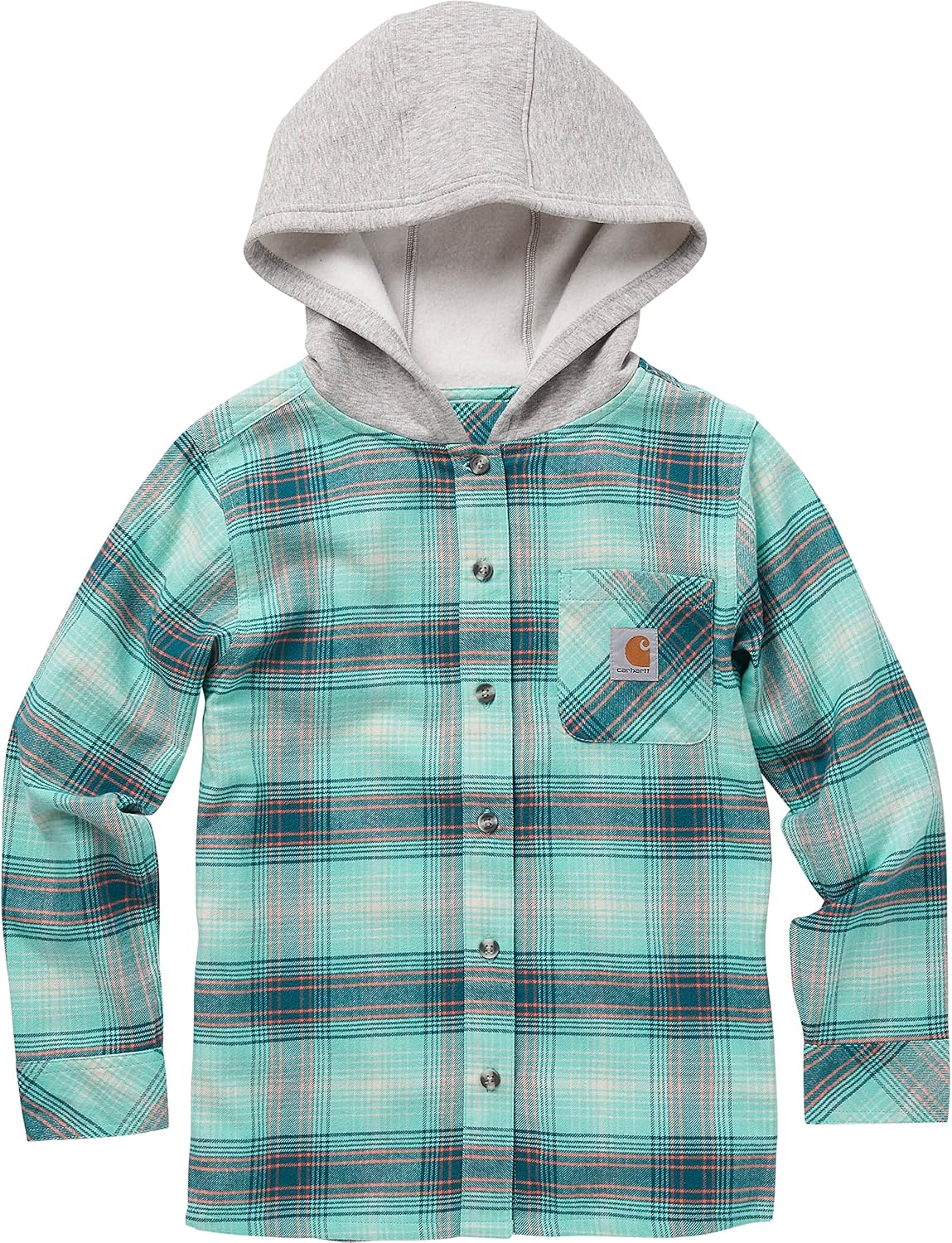 

Carhartt Girls Long-Sleeve Pocket Flannel Shirt, Cockatoo