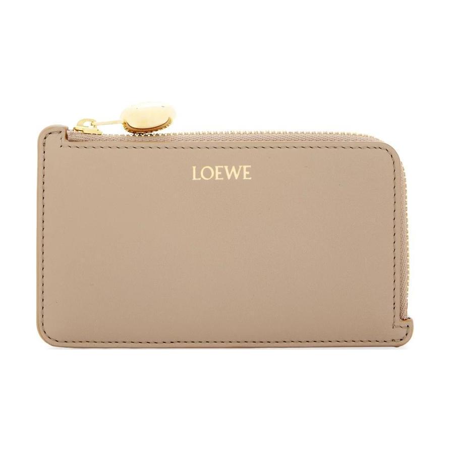 

LOEWE Блестящий ножной кардхолдер из кожи наппа для женщин песочный