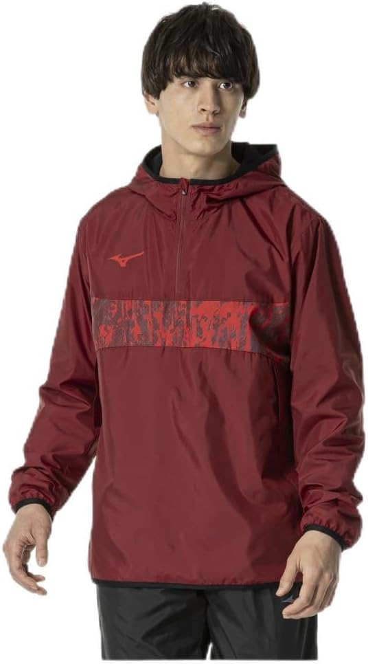 

Футбольная толстовка MIZUNO с подкладкой, водоотталкивающая, P2MEB530, унисекс/для взрослых, красный