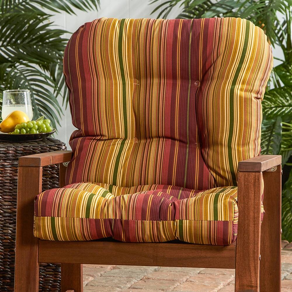 

Greendale Home Fashion Подушка для уличного стула на сиденье и спинку Greendale Home Fashions, цвет Kinnabari Stripe