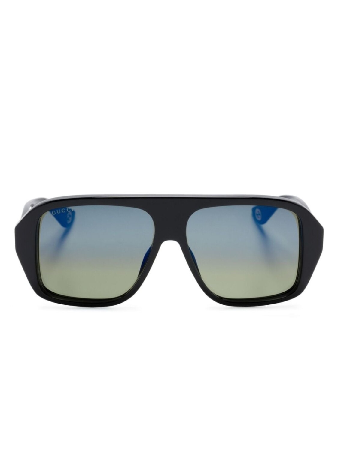 

Gucci Eyewear солнцезащитные очки в массивной оправе, черный