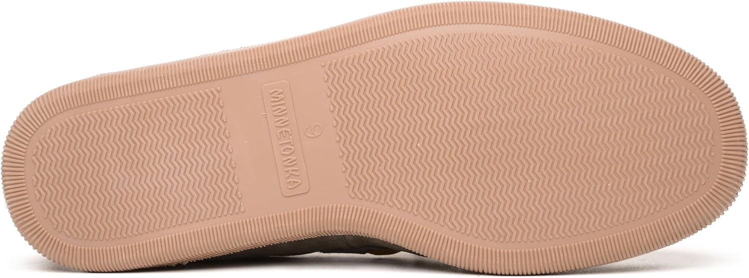 Мужские мокасины Minnetonka с жесткой подошвой из овчины, серый — фото 2