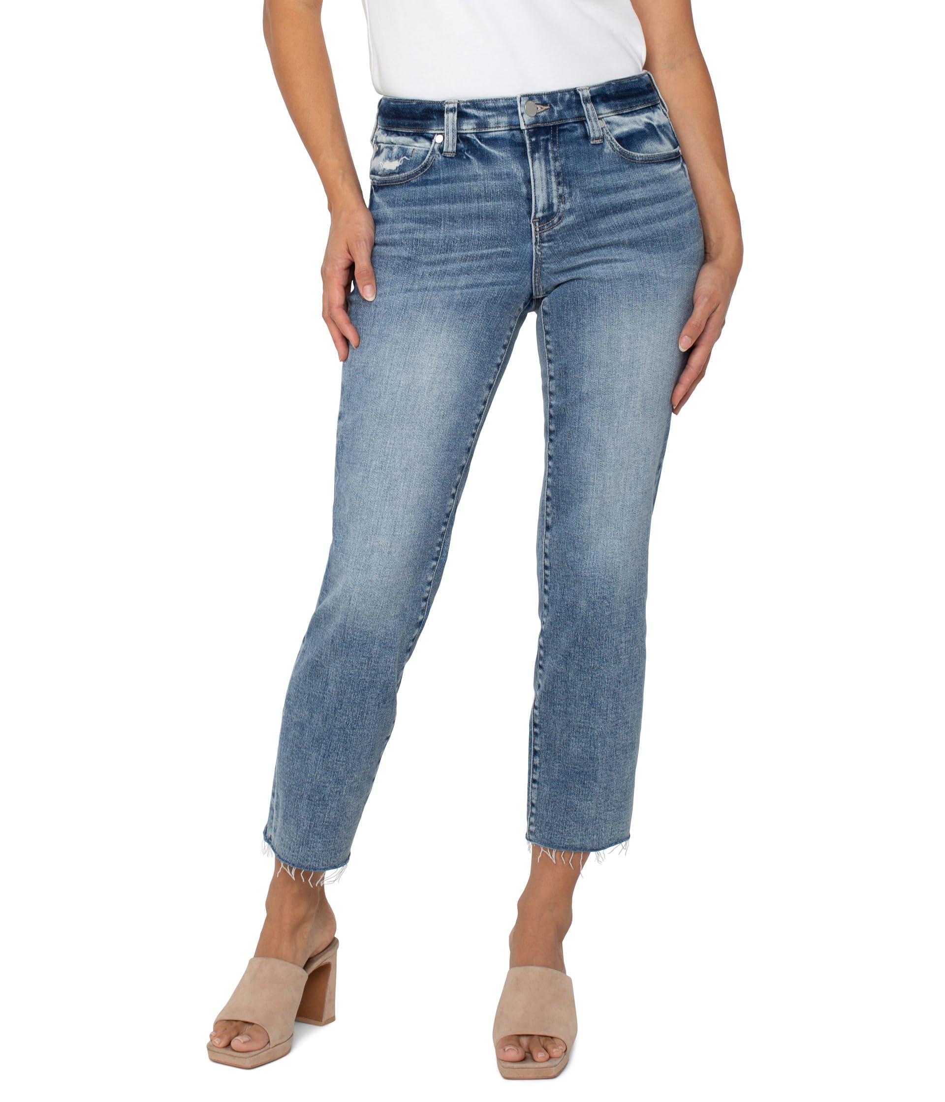 

Джинсы Liverpool Los Angeles Liv Non-skinny Skinny With Cut Hem, цвет Santa Anita