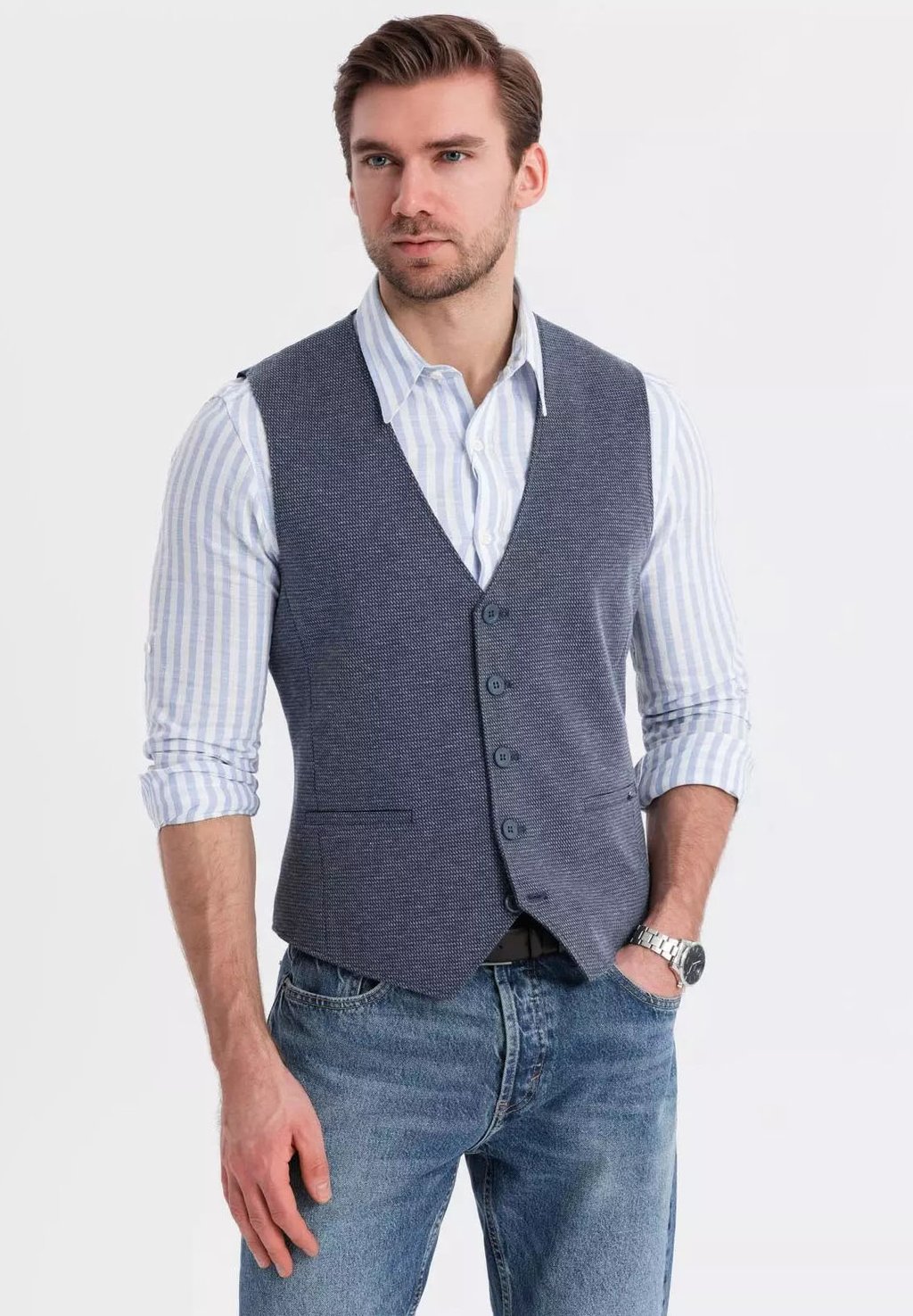 

Костюмный жилет ELEGANT STRUCTURED - Waistcoat Ombre, темно-синий
