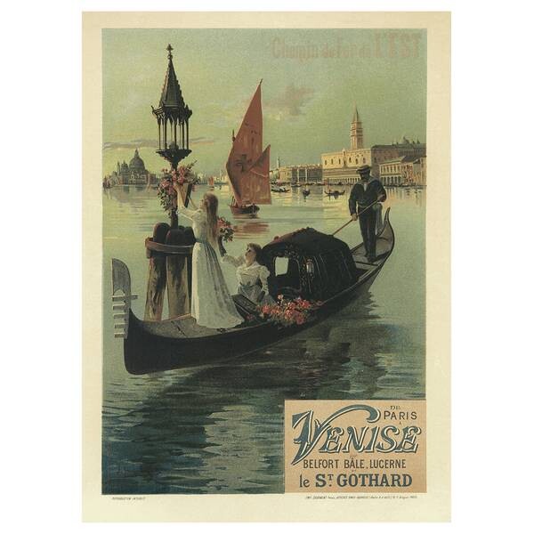 

Картина на холсте LegendArte De Paris à Venise, многоцветный