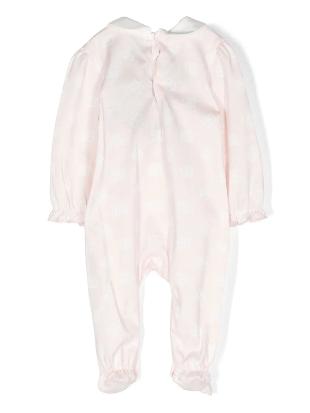 Боди с длинными рукавами и монограммой Dolce & Gabbana Kids, розовый — фото 2
