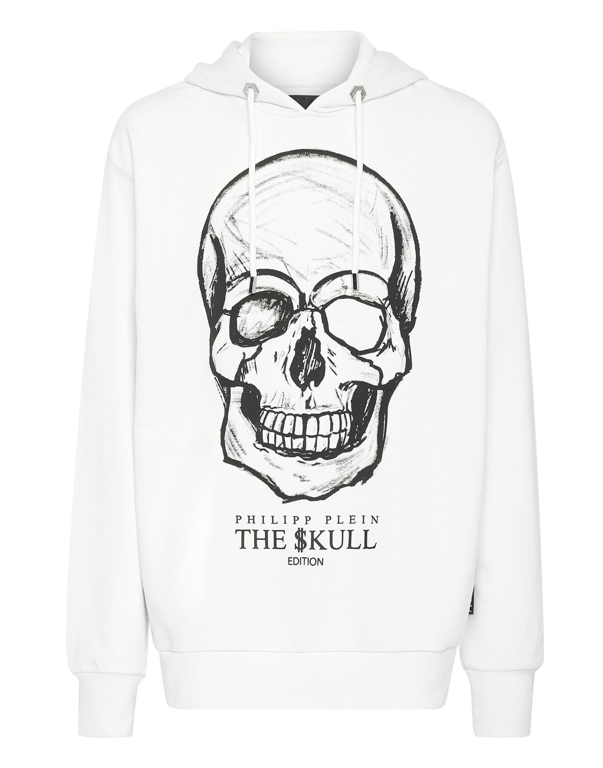 

Толстовка с капюшоном с принтом Череп Philipp Plein, белый