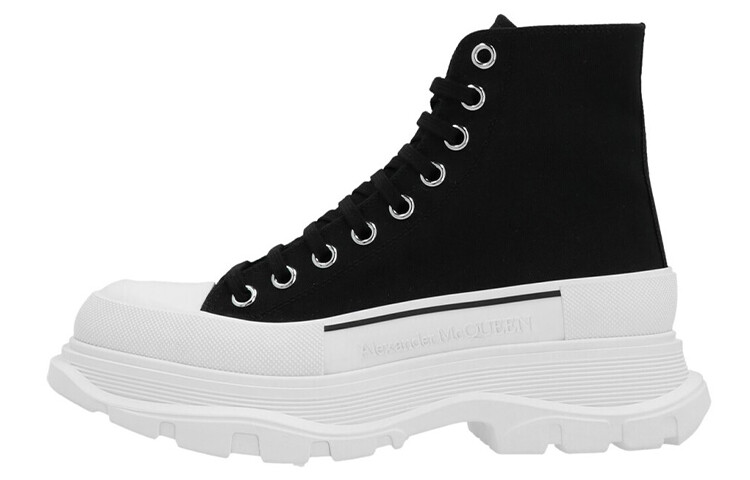 Женские ботинки Alexander McQueen Tread Slick, черный/белый