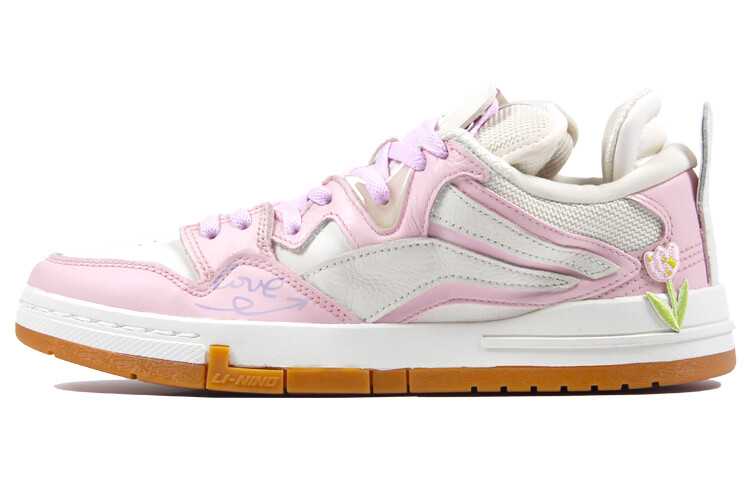 

Кроссовки LINING Wave Skateboarding Shoes Men Low-top White/pink, розовый